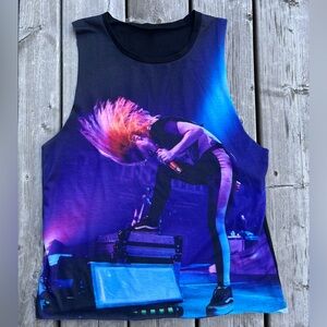 Paramore Colourful Oversized Tank Top Size Medium